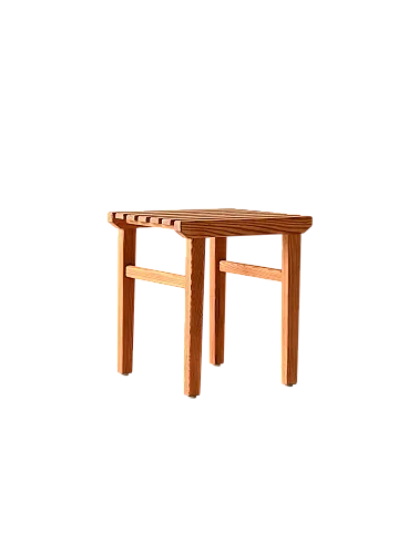 Scandinavian 1960s Stool in Pino in Listelli