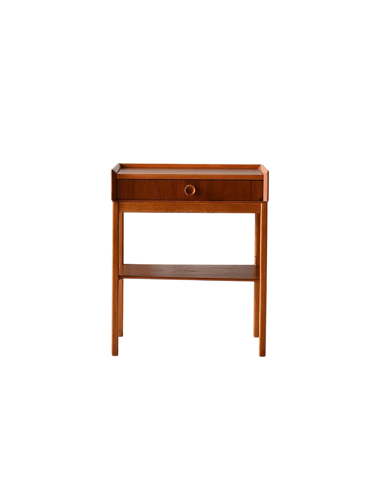 Comodino scandinavo anni ’60 in teak e rovere 11