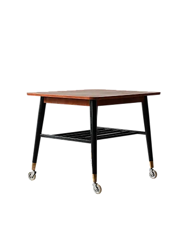 Scandinavian Scandinavian Teak Coffee Table with Rolle