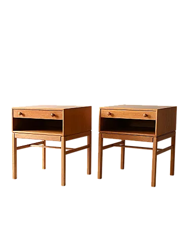 Pair of Scandinavian bedside tables in Casino oak