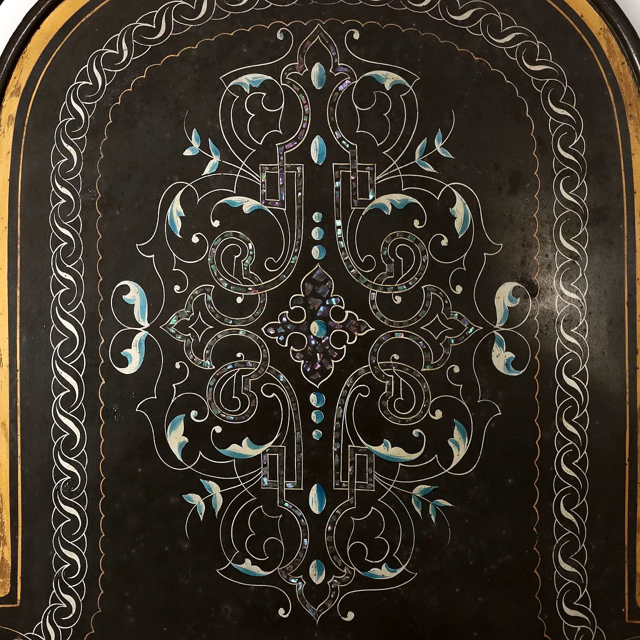 Pair of Art Nouveau Beds in painted Iron, 21st century 10