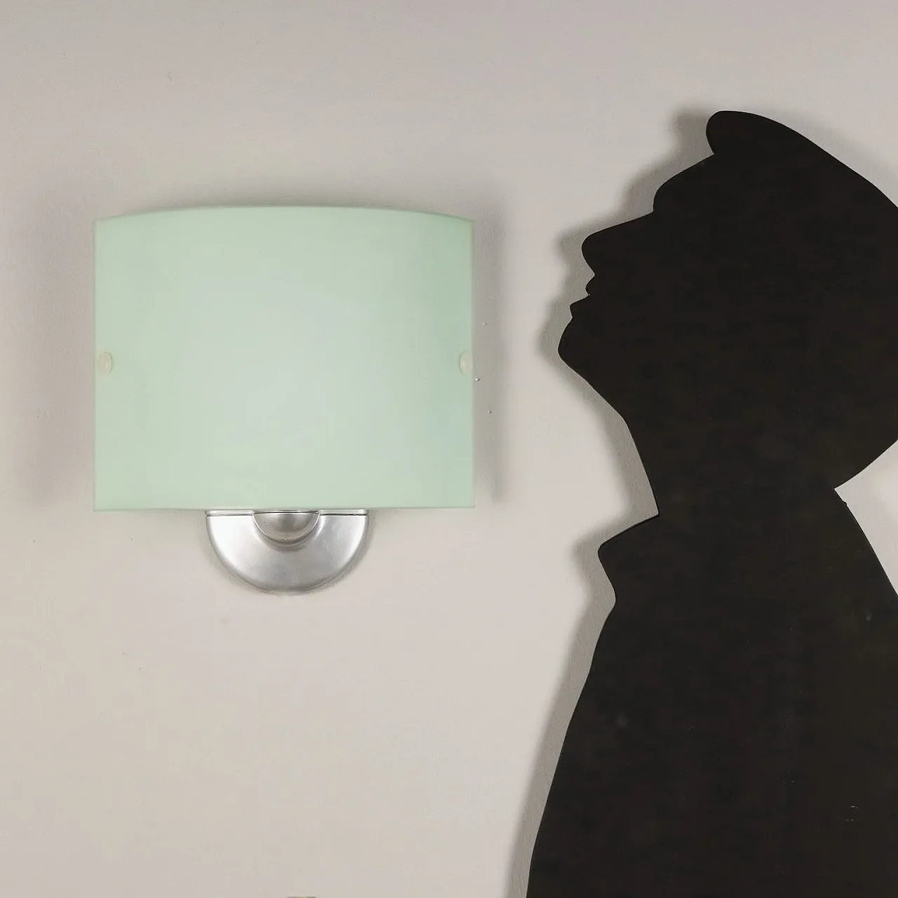 Lampada a parete modello Piperita in alluminio e vetro, anni '80 2