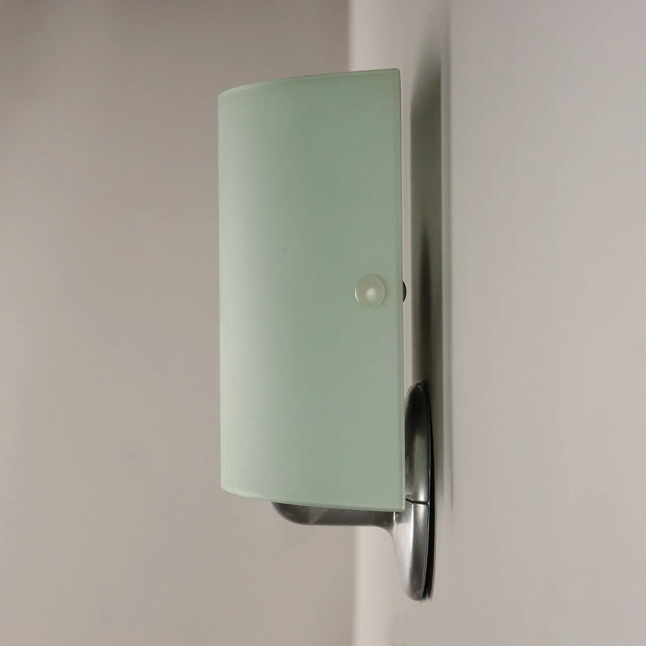 Lampada a parete modello Piperita in alluminio e vetro, anni '80 5