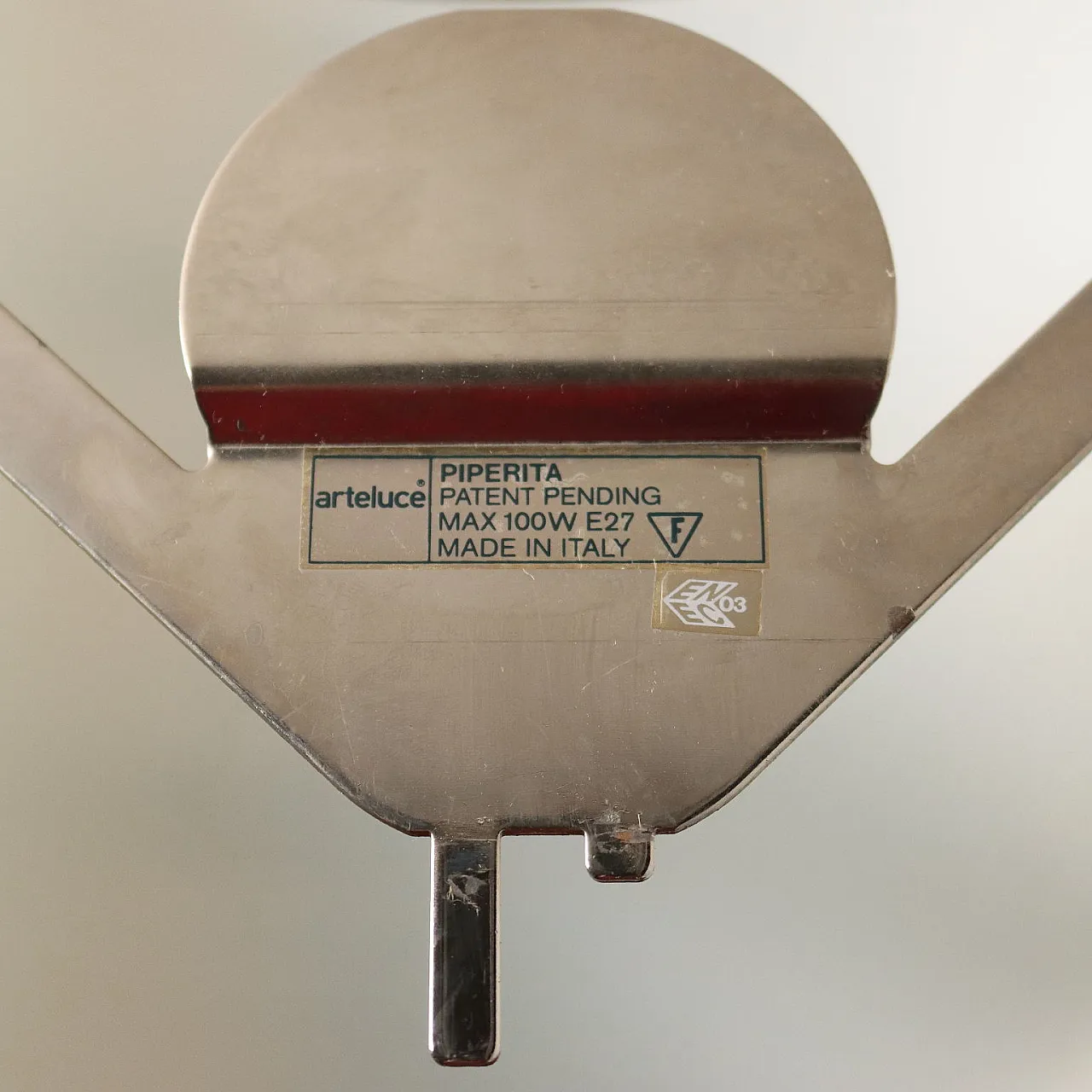 Lampada a parete modello Piperita in alluminio e vetro, anni '80 7