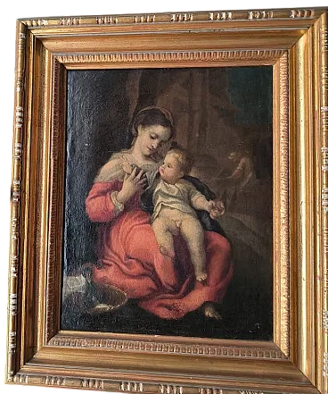 After Madonna della Cesta by Correggio, oil on canvas, 16th century