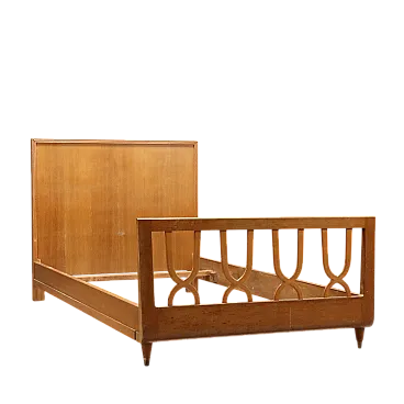 Letto singolo in impiallacciatura di faggio, anni '50