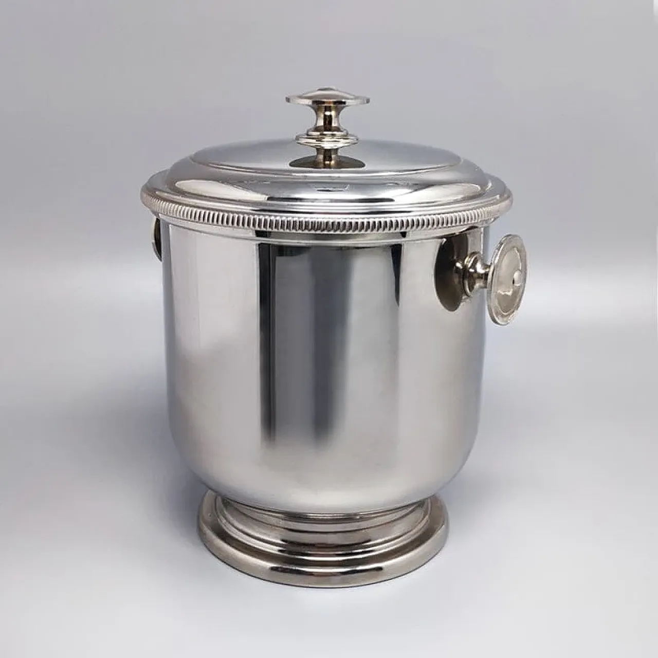 Steel ice bucket by Aldo Tura for Macabo, 1960s 3