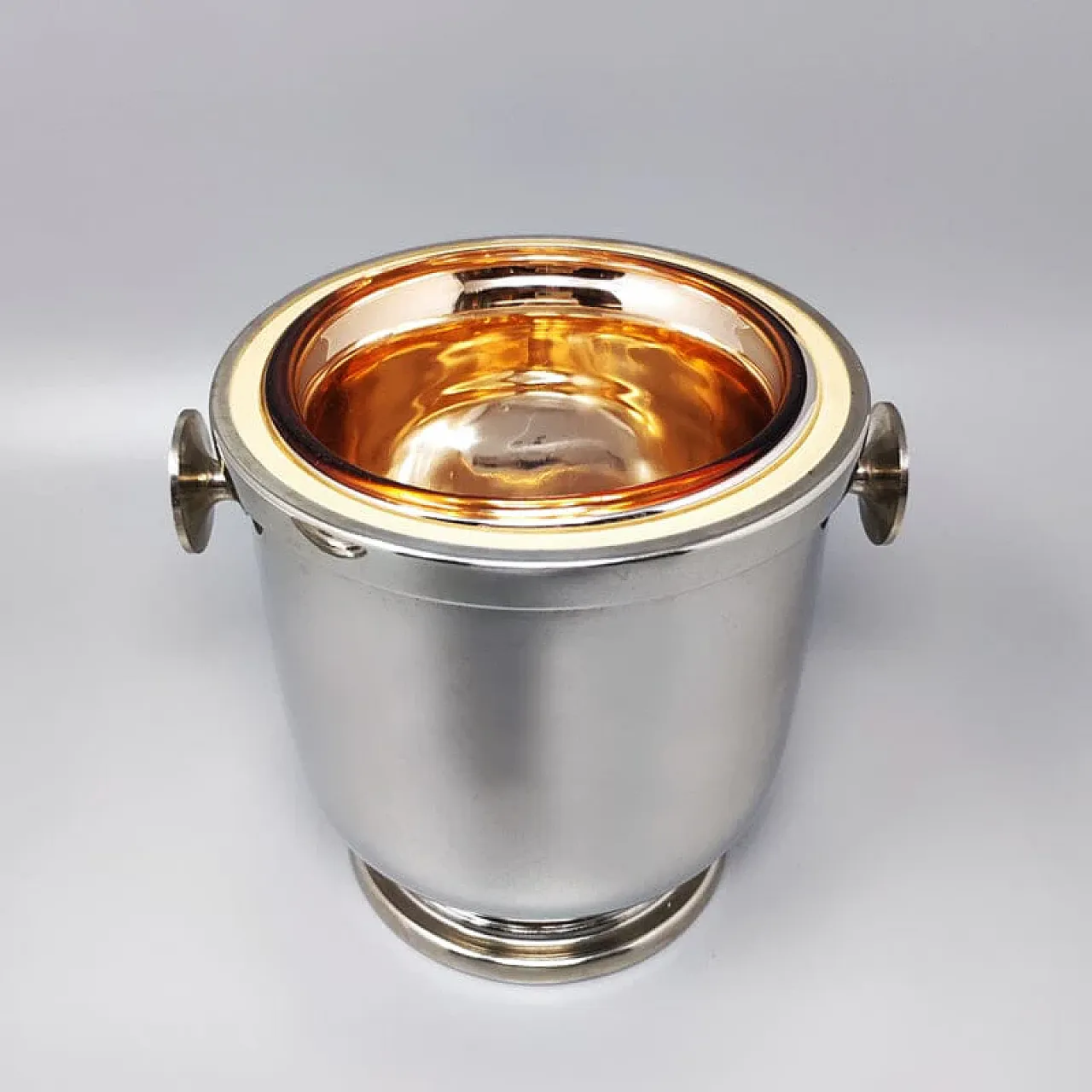 Steel ice bucket by Aldo Tura for Macabo, 1960s 4