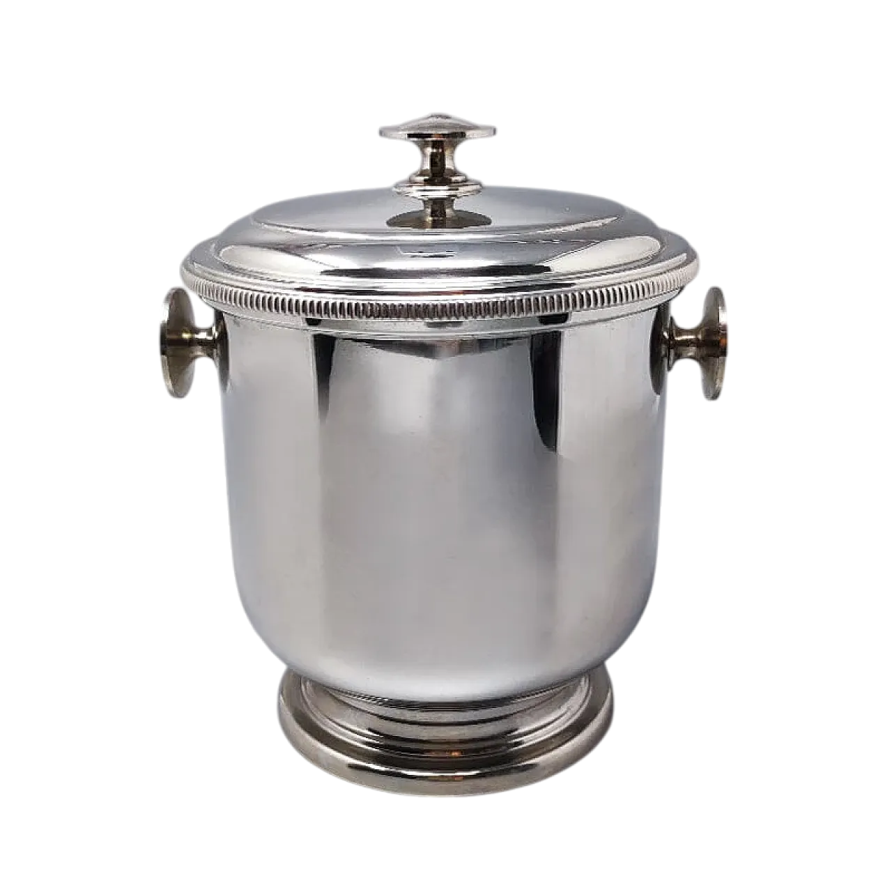 Steel ice bucket by Aldo Tura for Macabo, 1960s 5