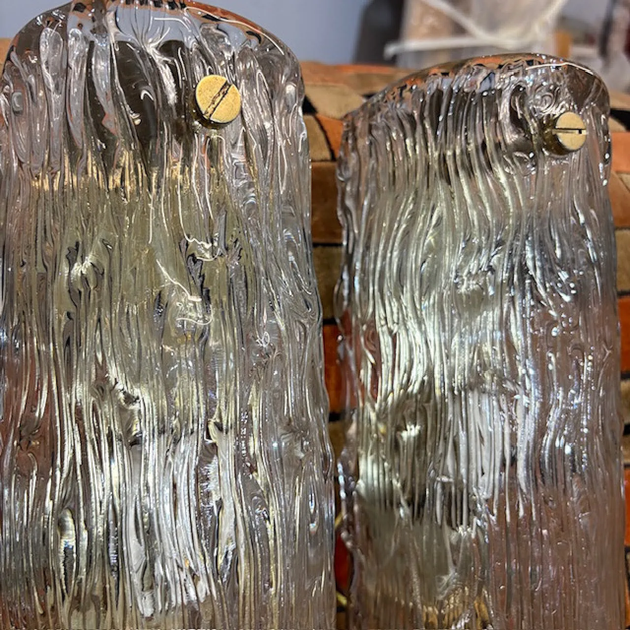 Coppia di appliques Cartaccia in Murano Glass di Venini, anni '60 3