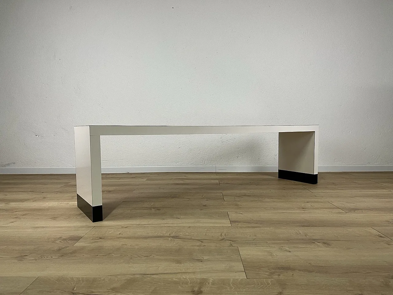 Laminated wood bench, 1980s 8