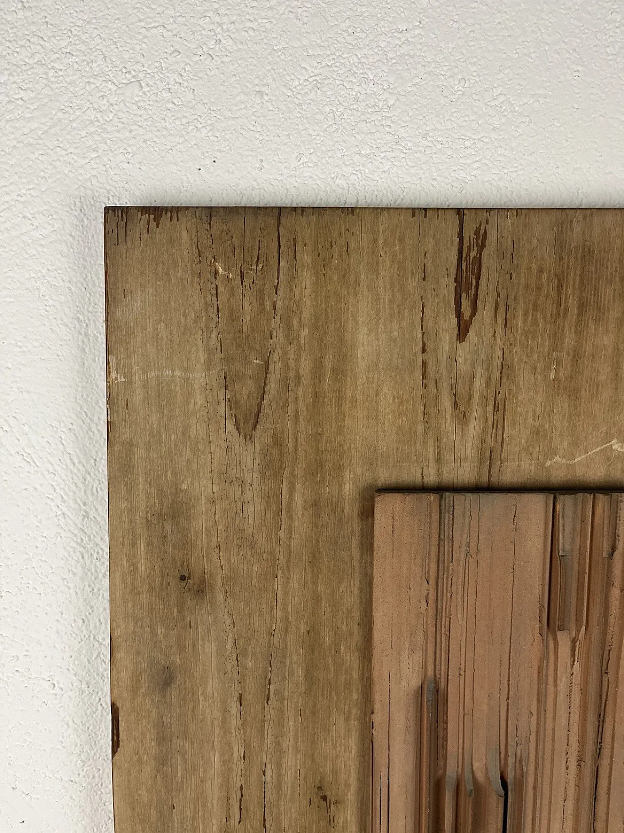 Wood and terracotta panel, 1980s 4