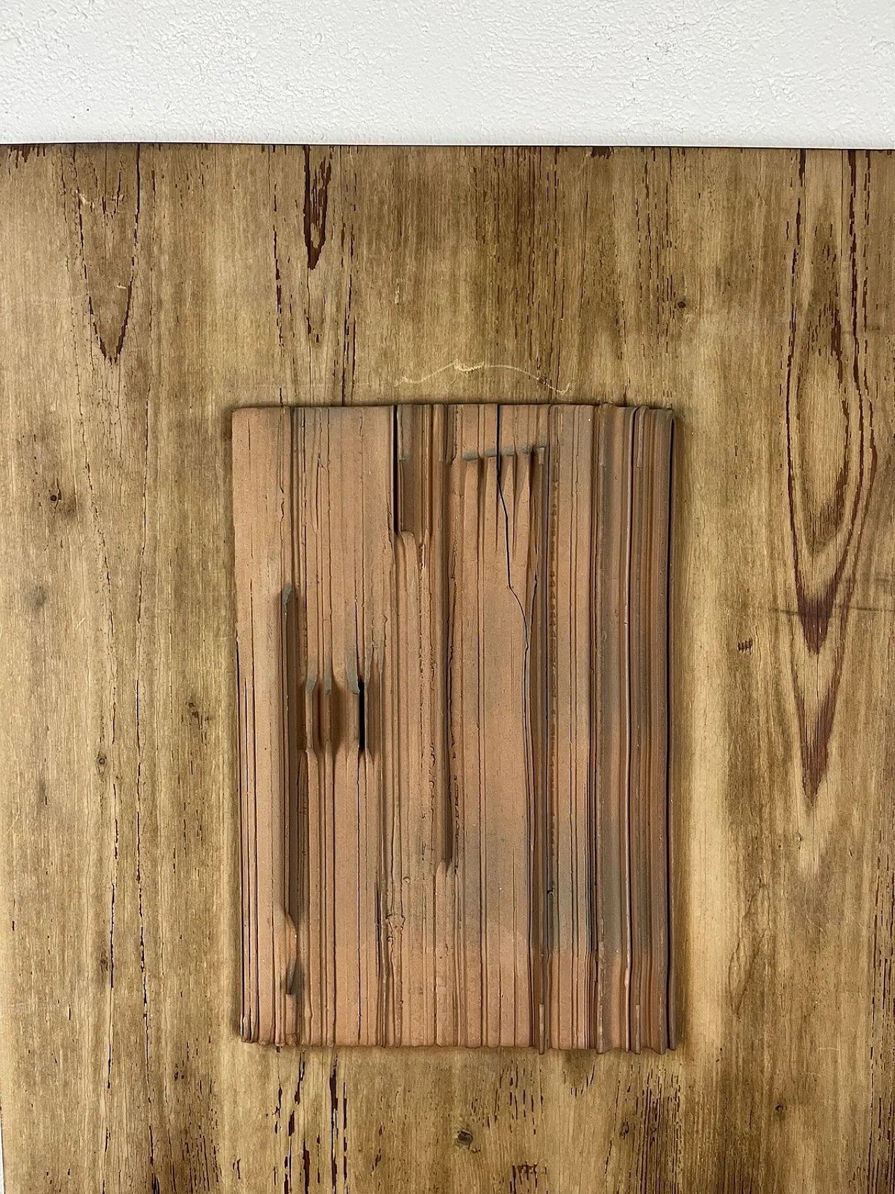Wood and terracotta panel, 1980s 8
