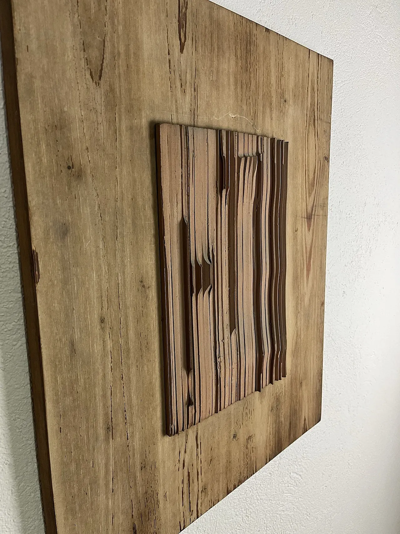 Wood and terracotta panel, 1980s 9