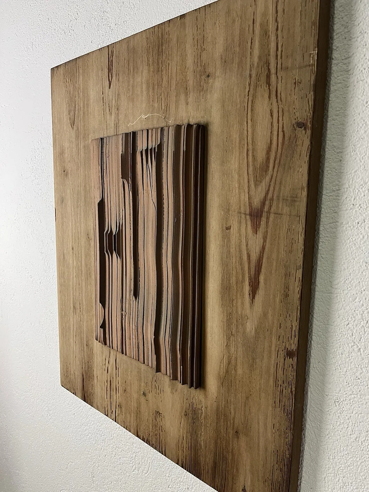 Wood and terracotta panel, 1980s 10