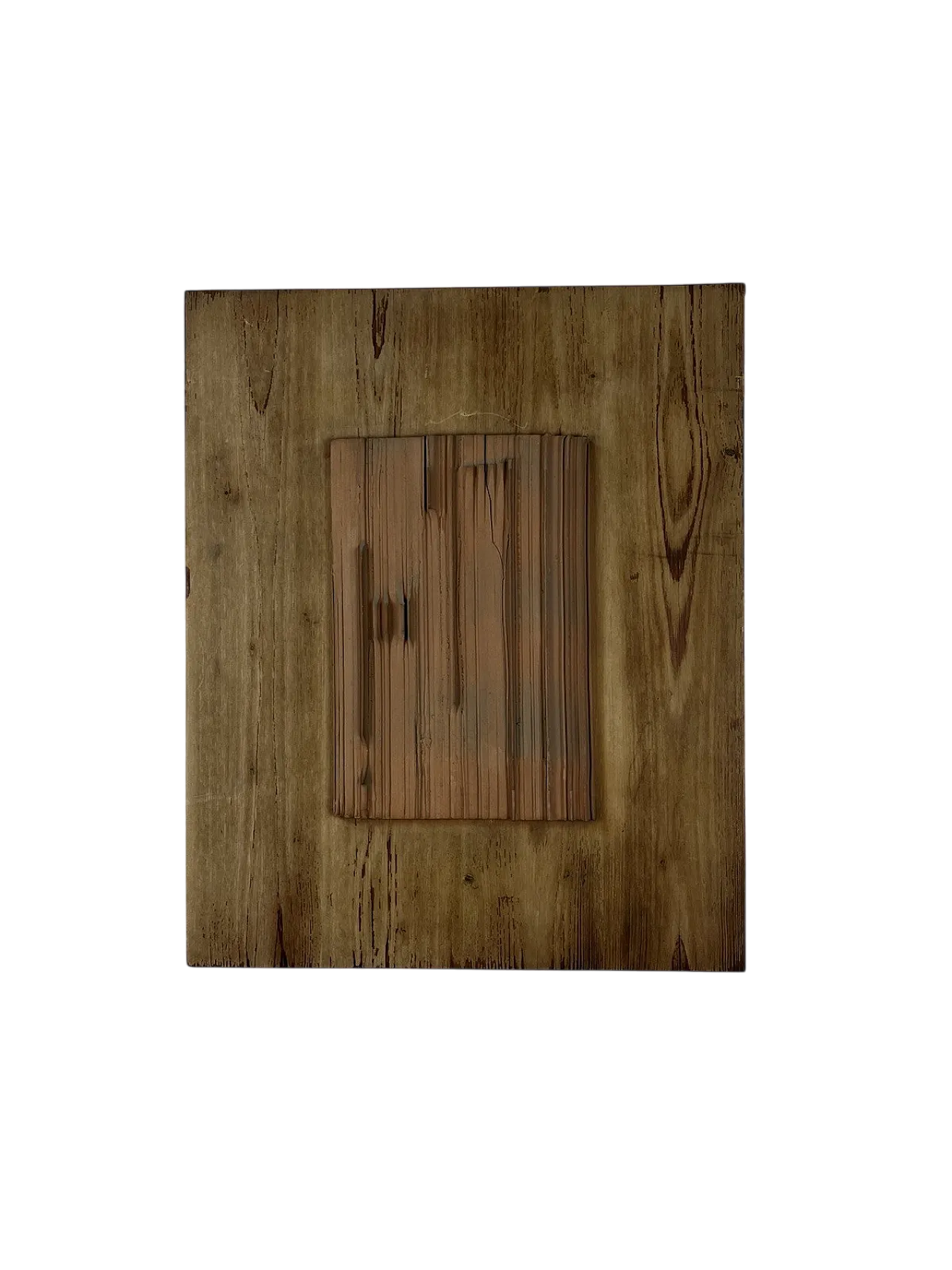 Wood and terracotta panel, 1980s 12