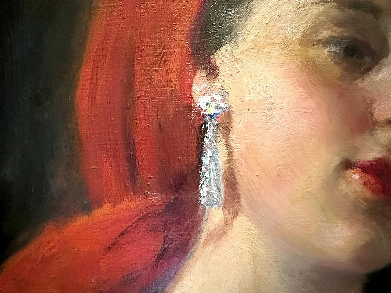 Portrait of a young woman by P.E. Passaro, oil on canvas, 1950s 5