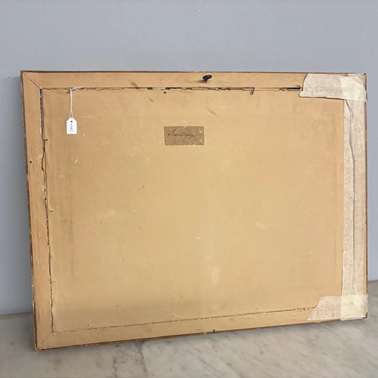 Marina, scena portuale, dipinto a grisaglia su carta, '700 11