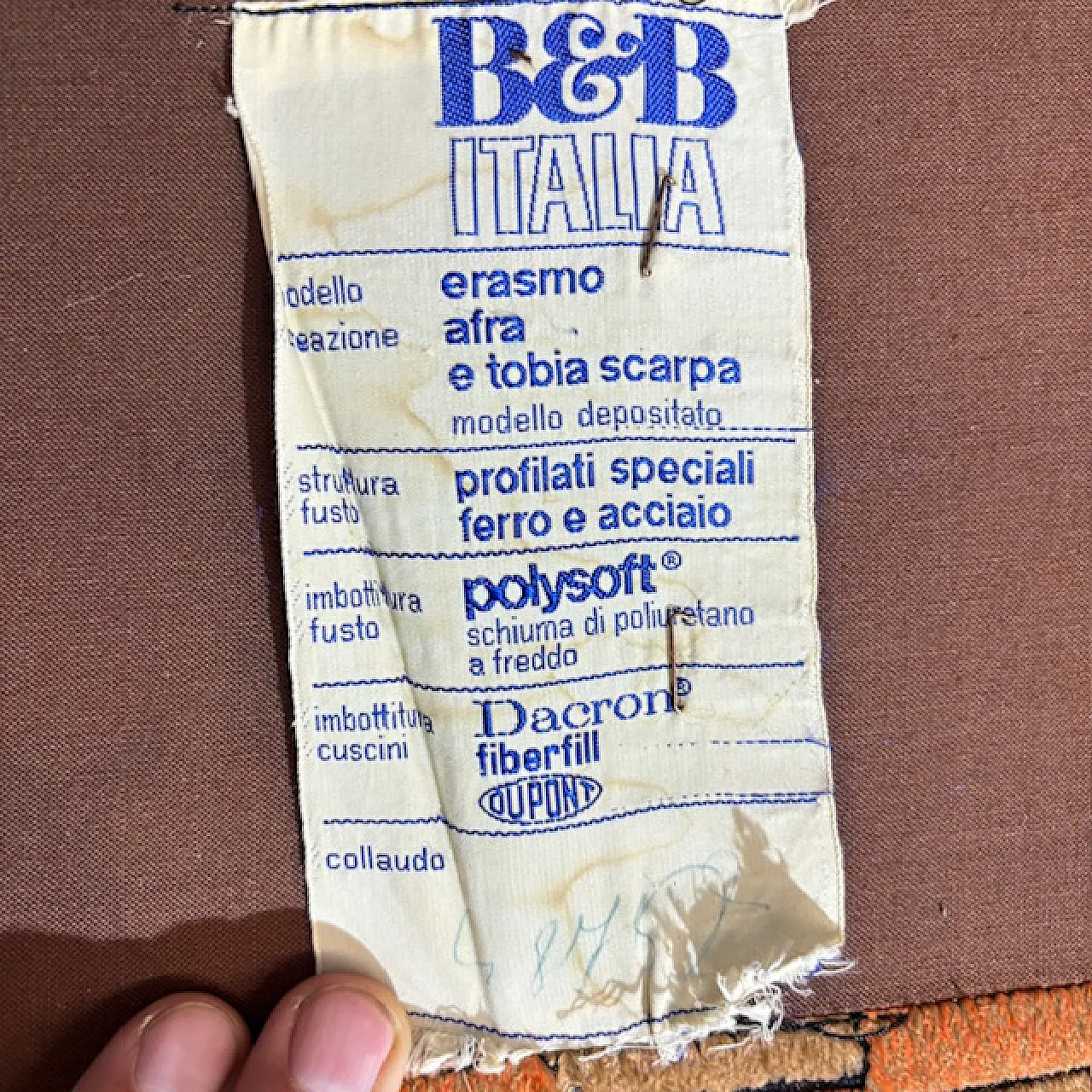 Coppia di poltrone Erasmo di Afra e Tobia Scarpa per B&B, '900 3