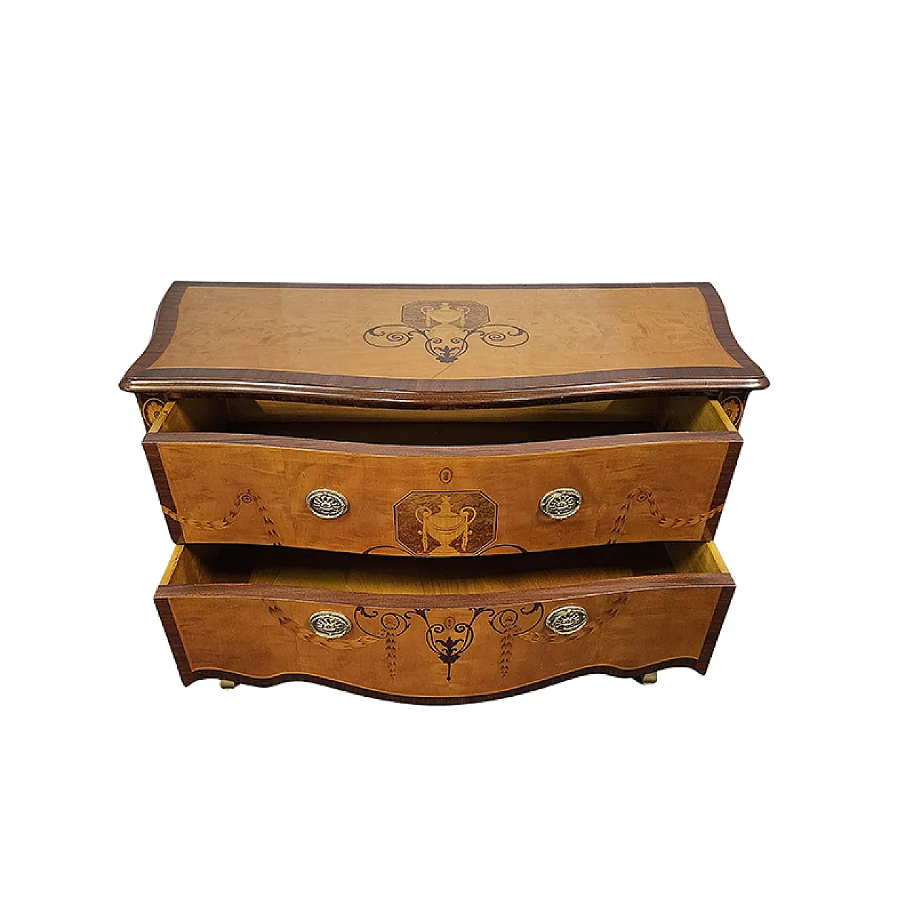 Comò due cassetti in legno, '800 4