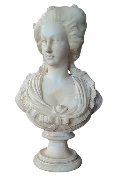 Alabaster bust of Marie Antoinette, 19th century