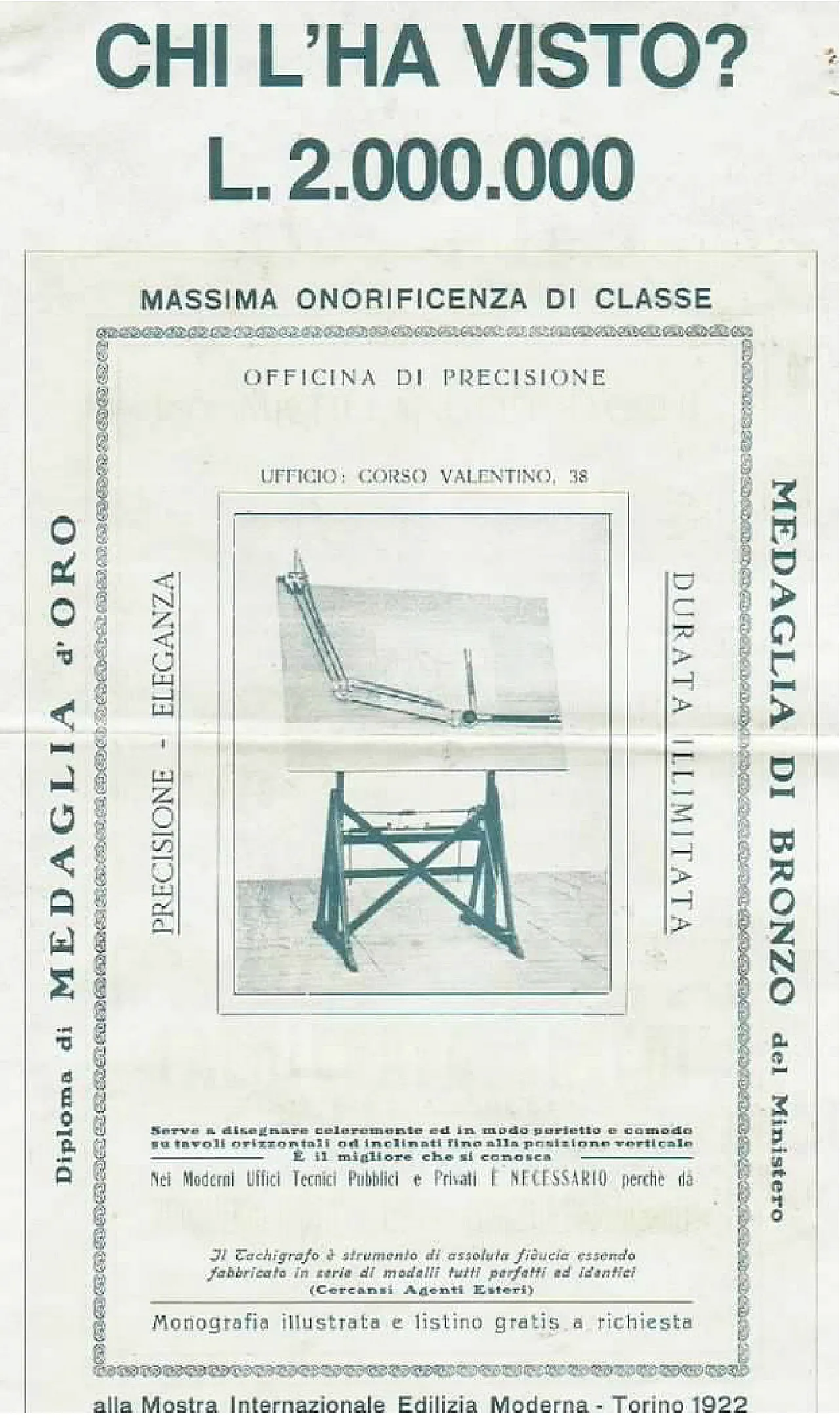 Spring Tecnigraph - Ing.sacchi - Turin - with original label 12