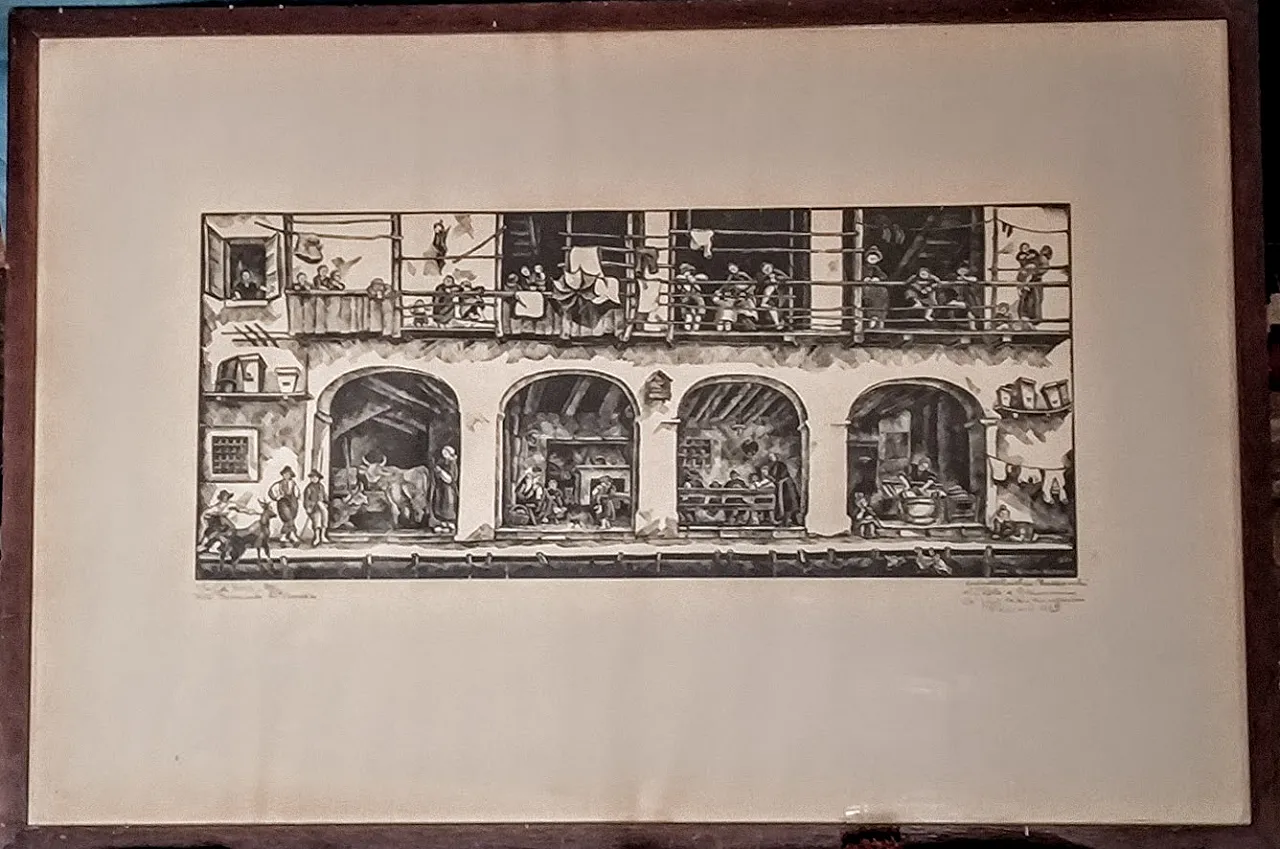 Xilografia di MIMI' QUILICIi BUZZACCHI, XVIII Biennale Venezia 1932 10