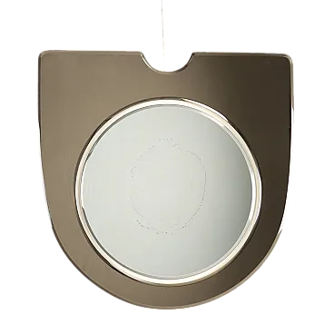 Specchio in legno laccato e vetro fumé, anni '60