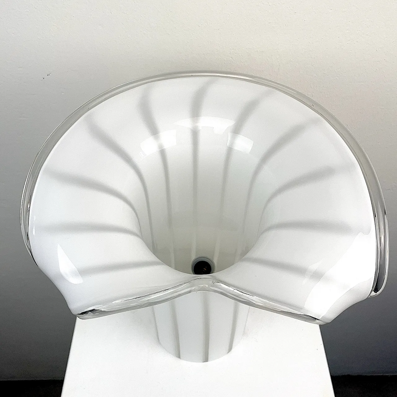 Lampada grande in vetro di Murano a forma di calla, Italia anni '80 10