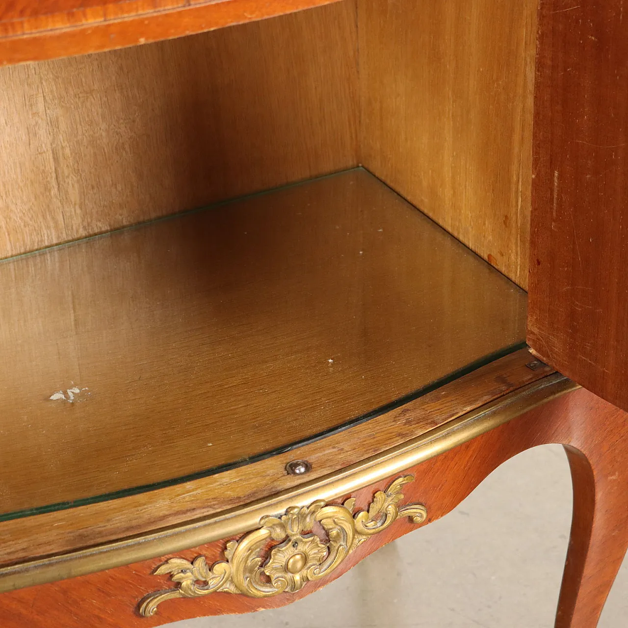 Pair of Louis XV style bedside tables by Stabilimento Grazioli Gaudenzi, early 20th century 8