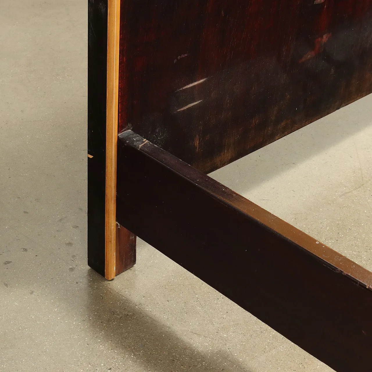 Letto matrimoniale in mogano impiallacciato, primo '900 7