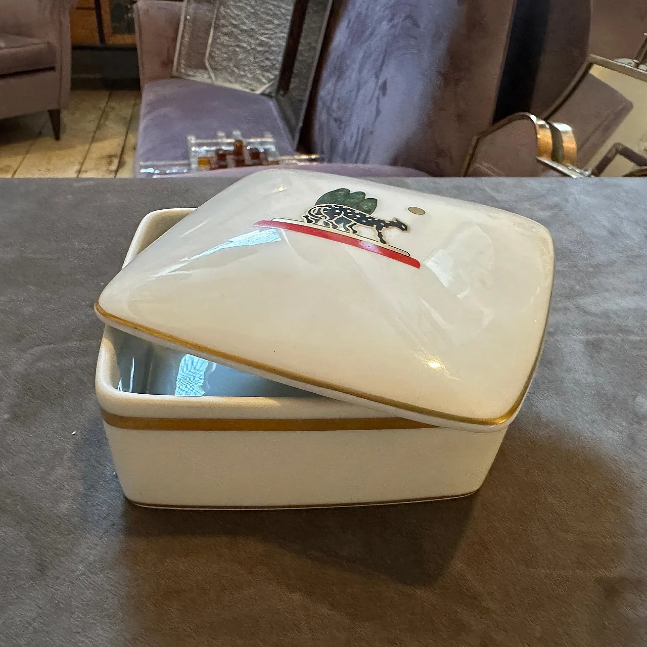 Vaso e scatola in porcellana di Limoges di Cartier Paris, anni '80 11