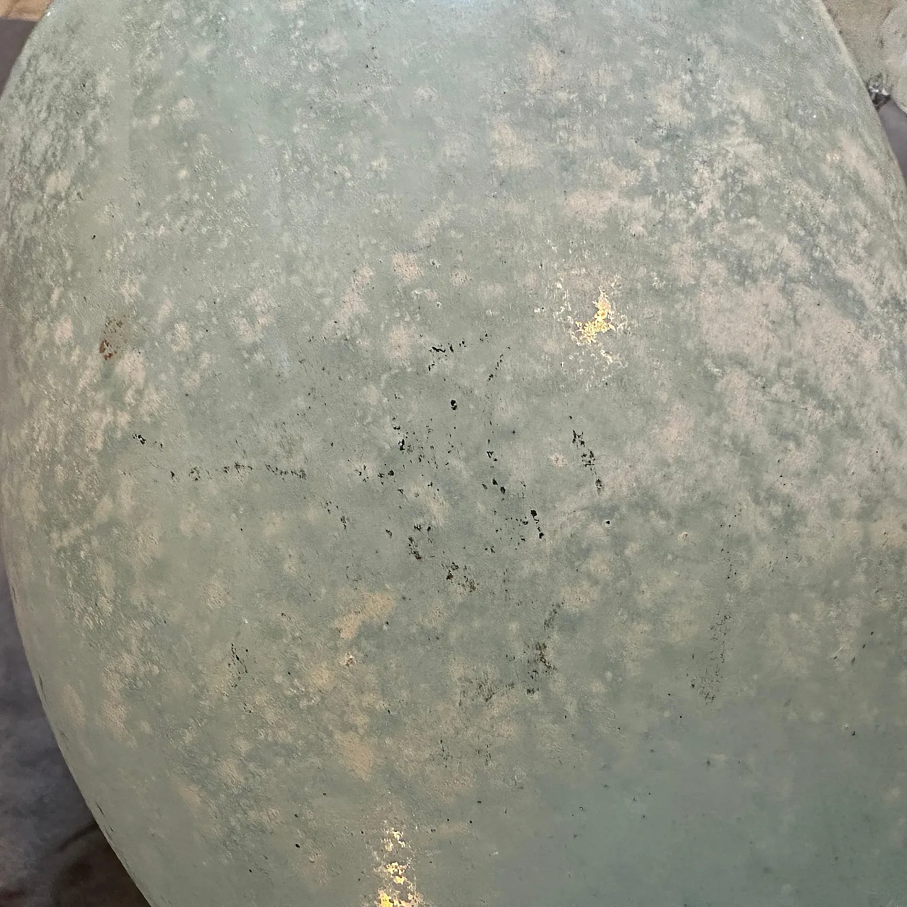 Turquoise and white scavo Murano glass vase by Seguso, 1970s 5