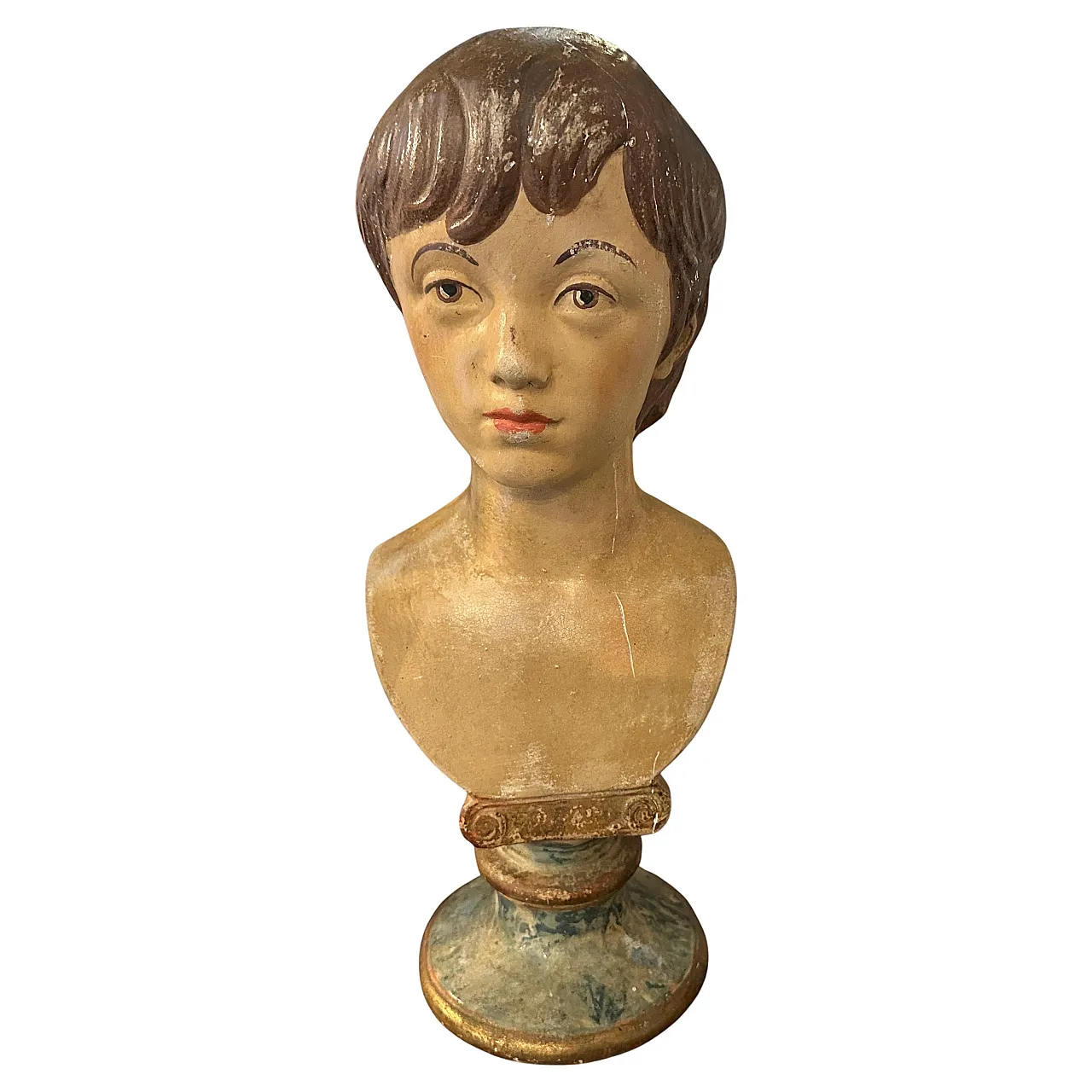 Busto neoclassico in terracotta raffigurante un ragazzo, inizio '900 1