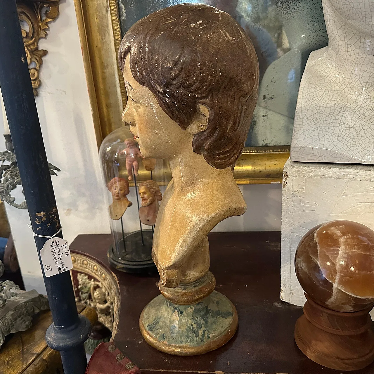 Busto neoclassico in terracotta raffigurante un ragazzo, inizio '900 11