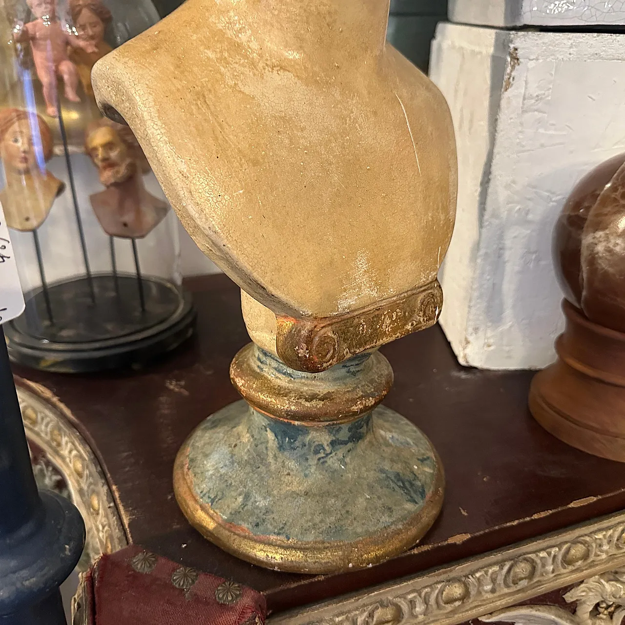 Busto neoclassico in terracotta raffigurante un ragazzo, inizio '900 13