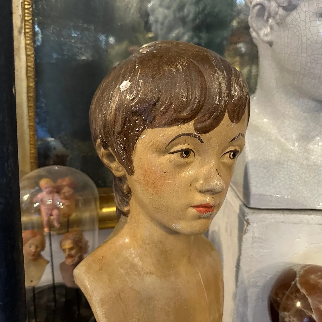 Busto neoclassico in terracotta raffigurante un ragazzo, inizio '900 14