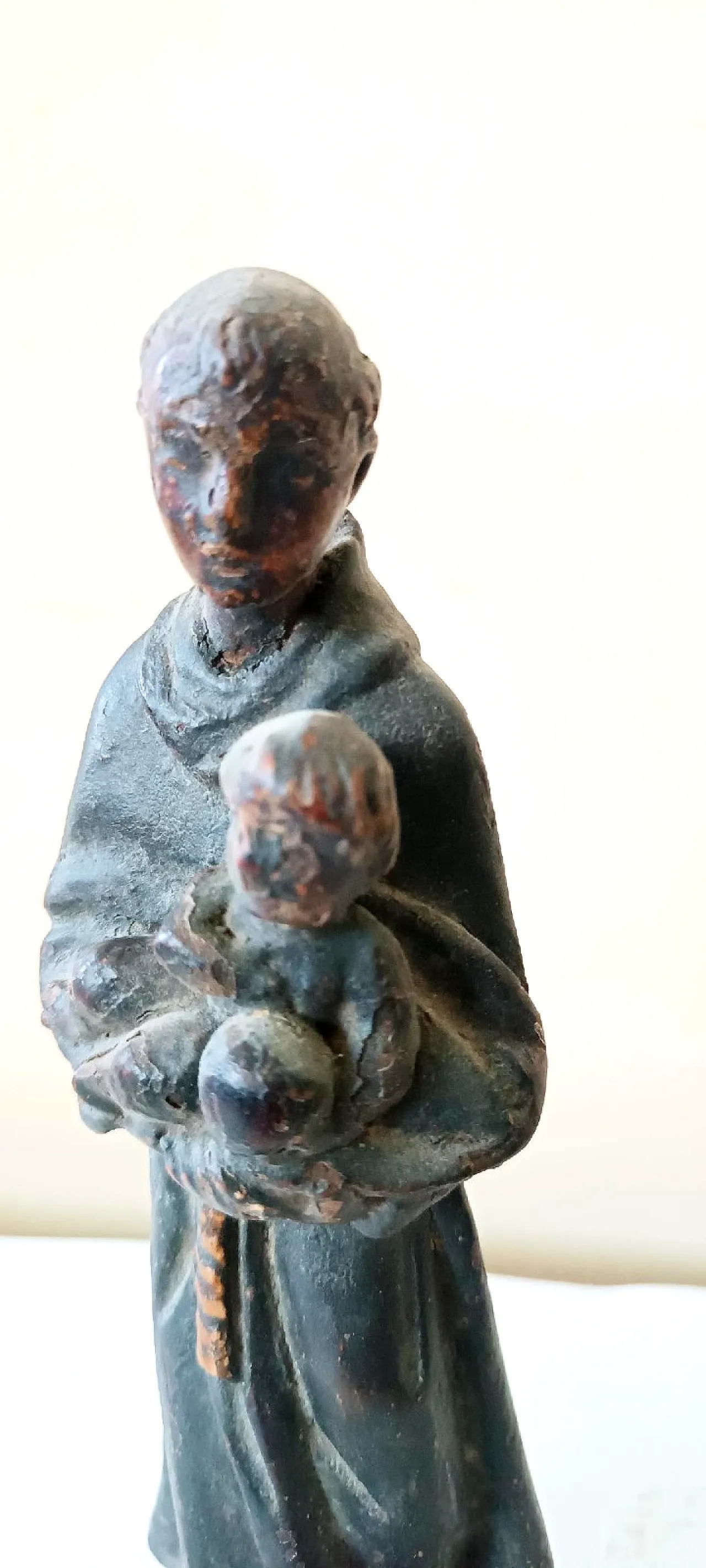 Scultura lignea policroma raffigurante Sant'Antonio, '700 7