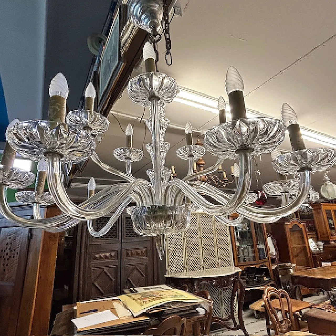 Grande lampadario in cristallo, fine '800 1