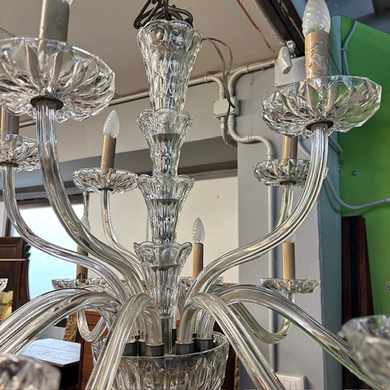 Grande lampadario in cristallo, fine '800 5