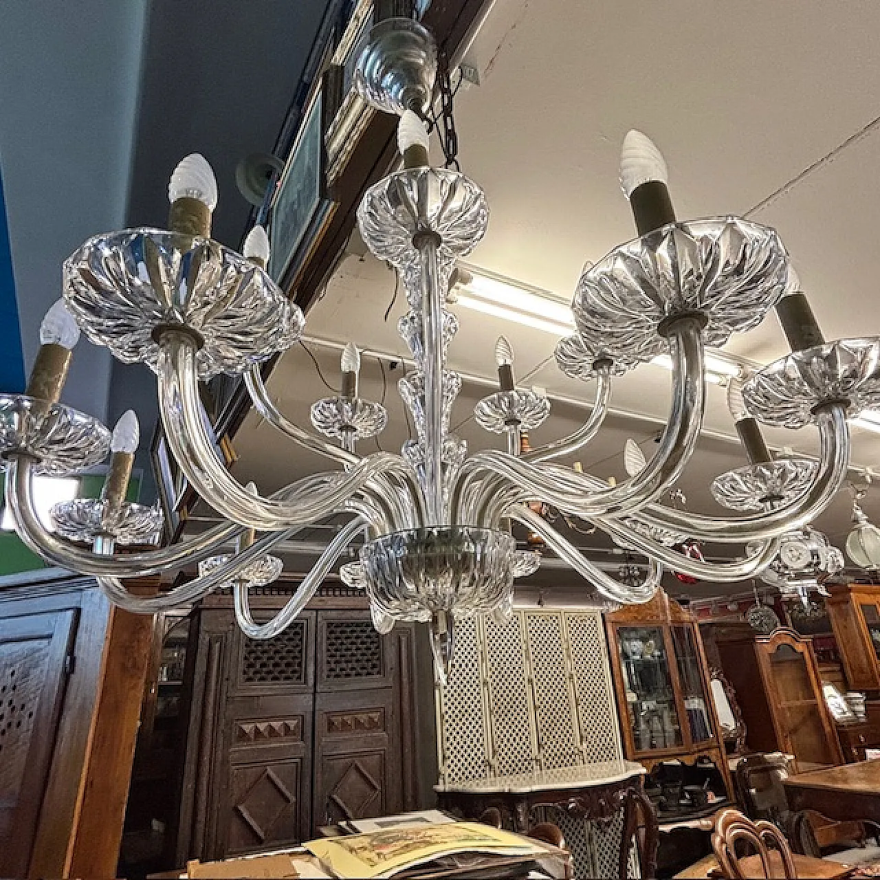 Grande lampadario in cristallo, fine '800 10