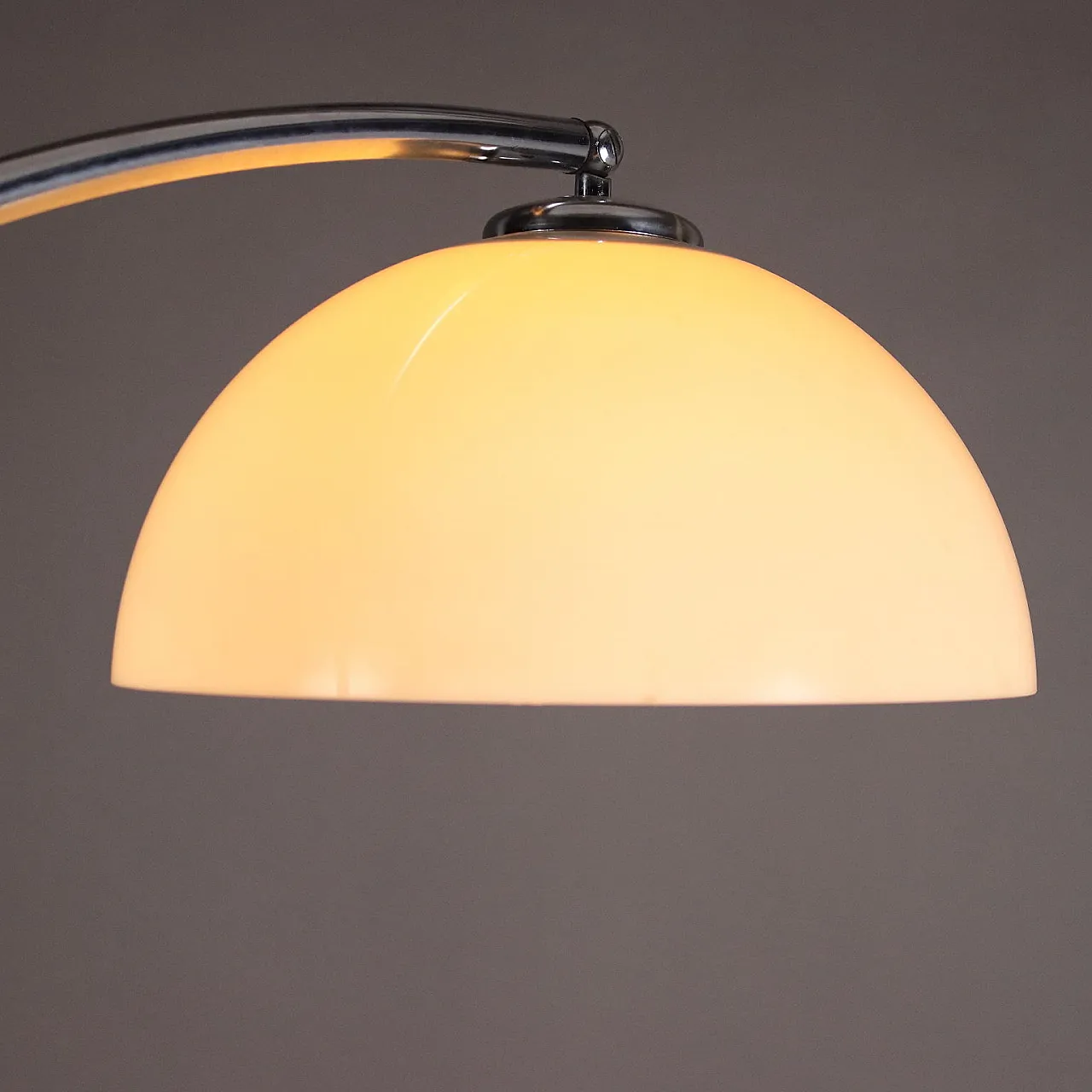 Lampada da terra con base in marmo, anni '70 3