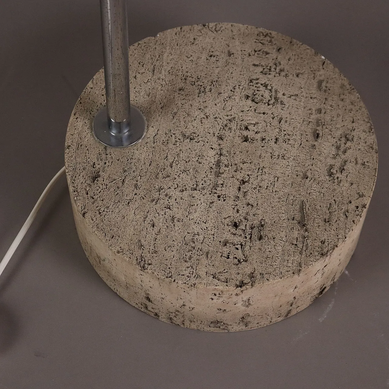 Lampada da terra con base in marmo, anni '70 6