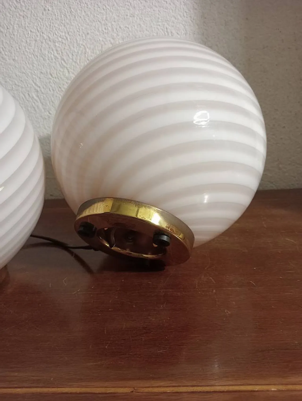 Pair of Murano glass lamps in the style of Venini, 1960s 10