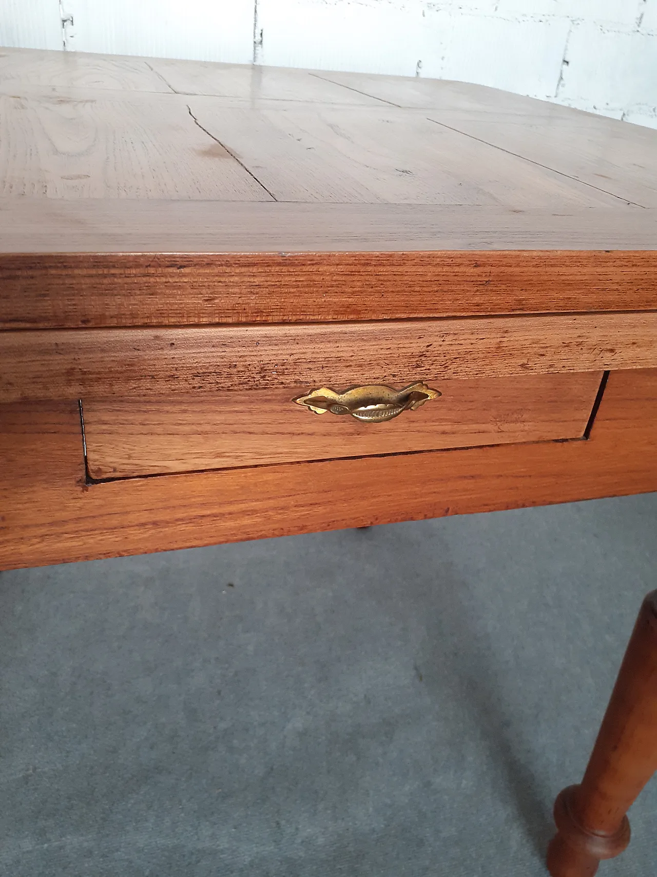 Rustic extensible wooden table, 1930s 4