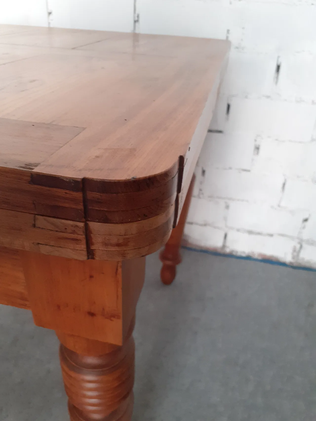 Rustic extensible wooden table, 1930s 6