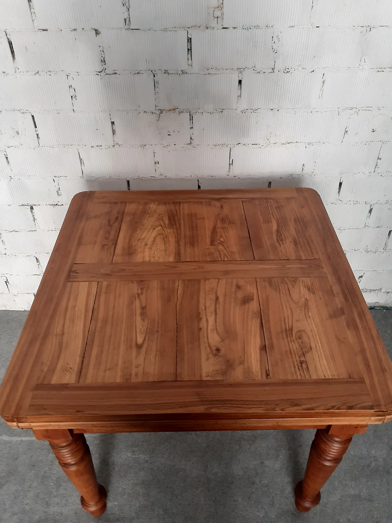 Rustic extensible wooden table, 1930s 7