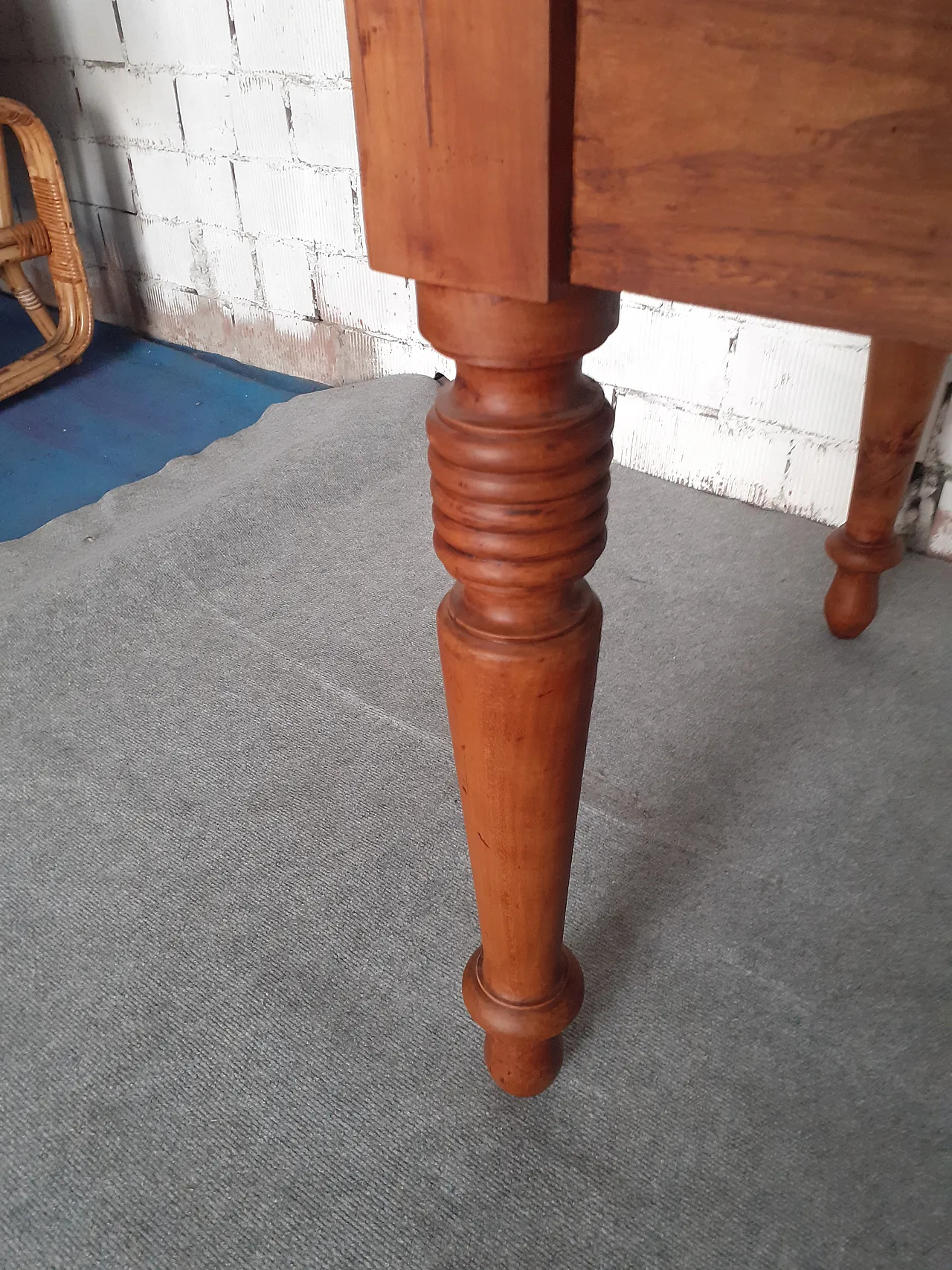Rustic extensible wooden table, 1930s 8