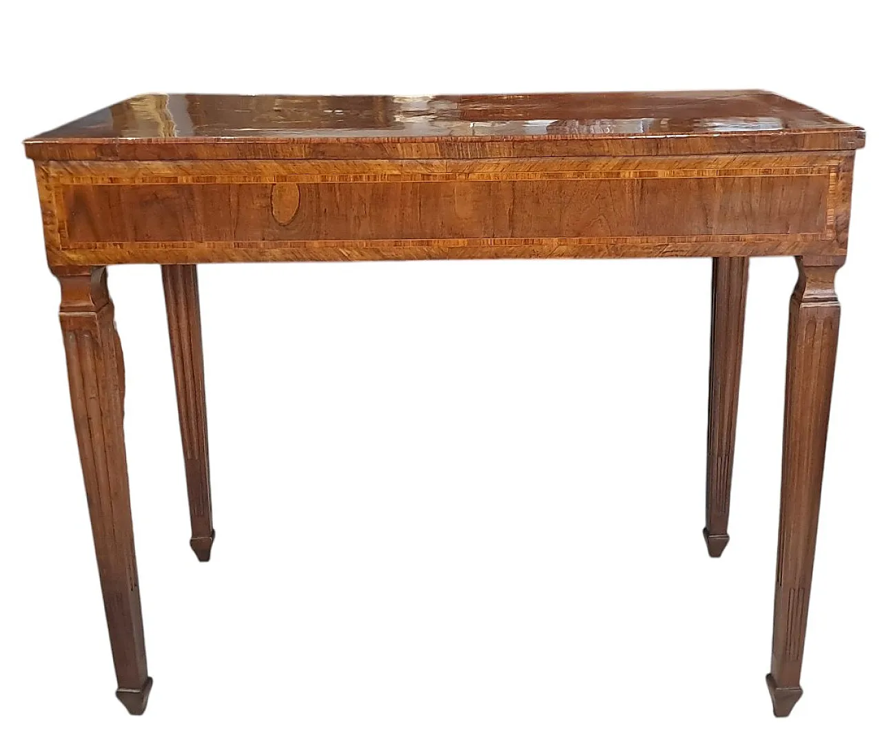 Neoclassical writing desk in walnut, late 18th century 9