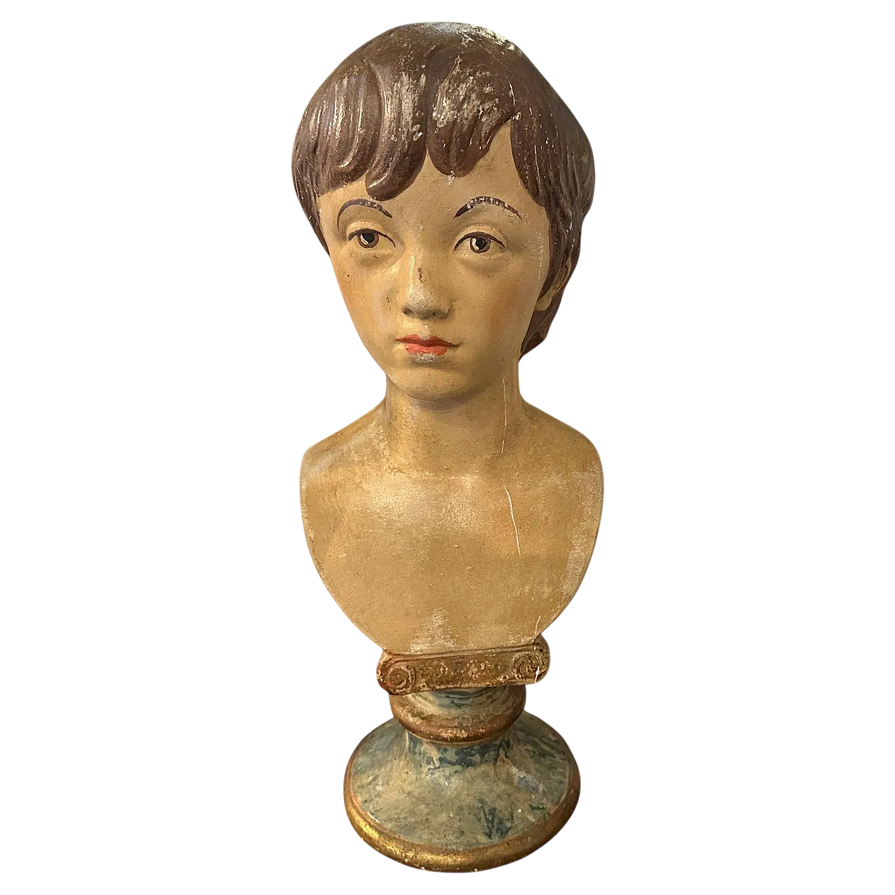 Busto neoclassico in terracotta raffigurante un ragazzo, inizio '900 16